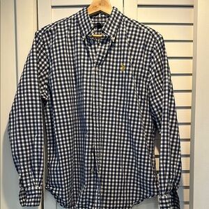 Polo by Ralph Lauren Men's Navy and White Plaid Shirt